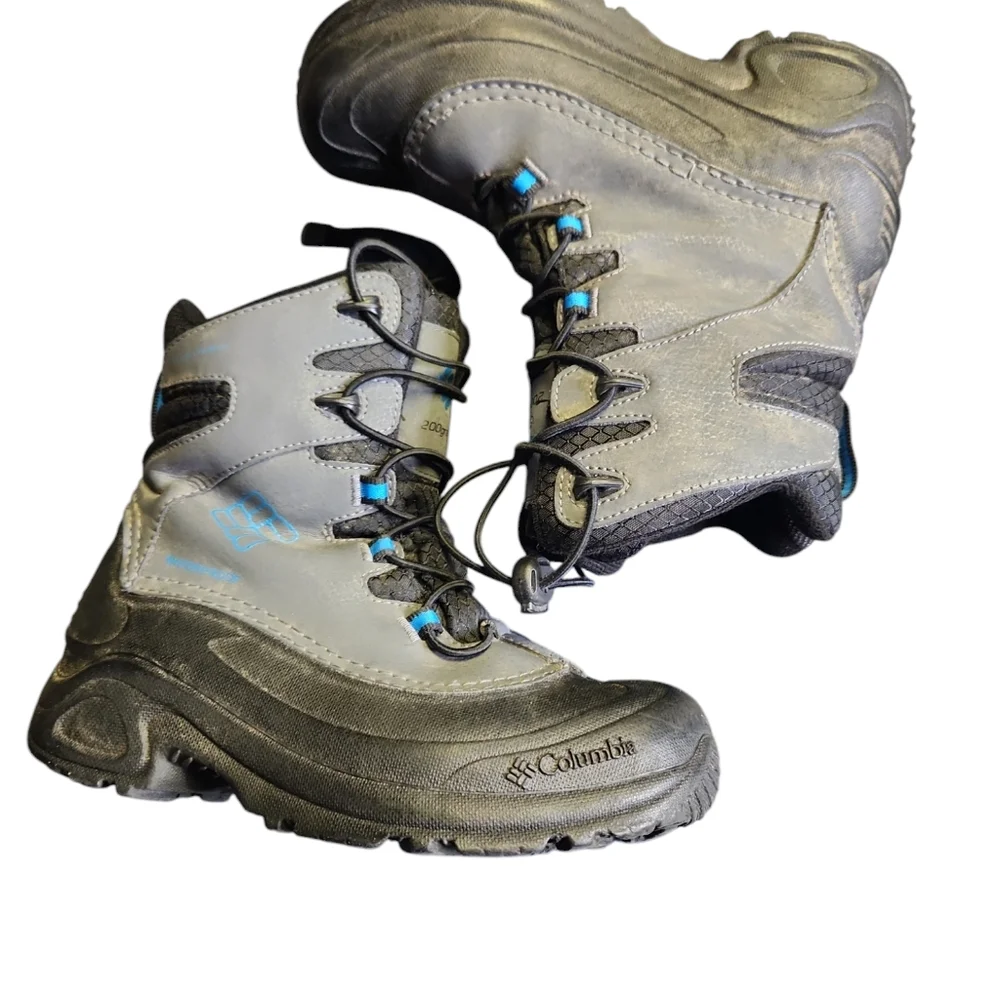 Columbia Gray and Blue Winter Boots Size 4